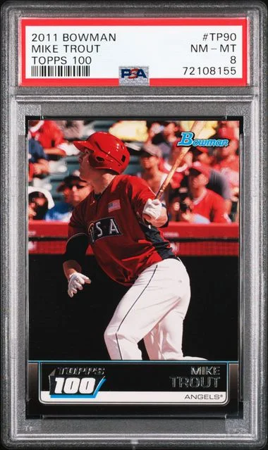 2011 Bowman Mike Trout Topps 100 #TP90 card image