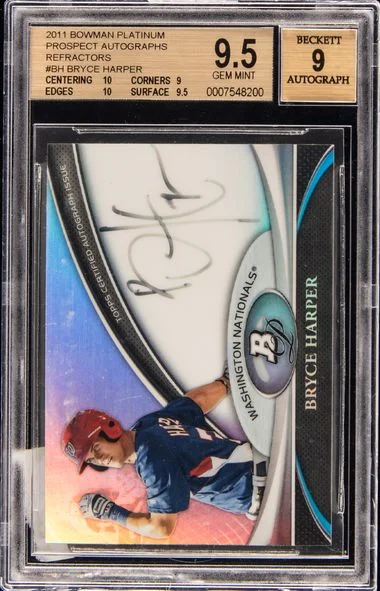 2011 Bowman Platinum Bryce Harper Prospects Autographs Refractor #BPA-BH card image