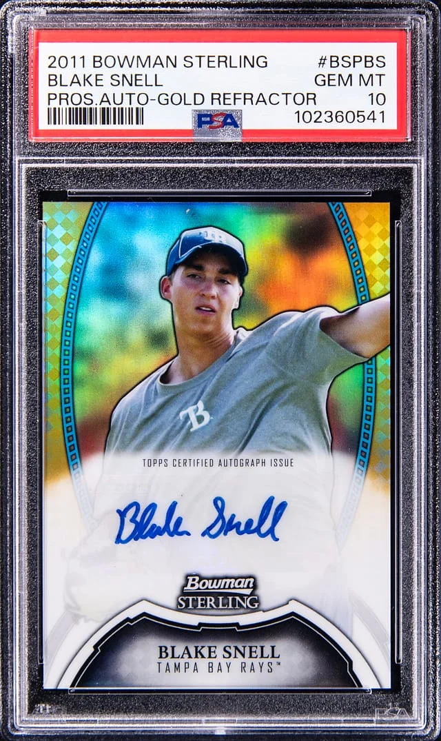 2011 Bowman Sterling Blake Snell Prospect Autograph Gold Refractor #BSP-BS card image