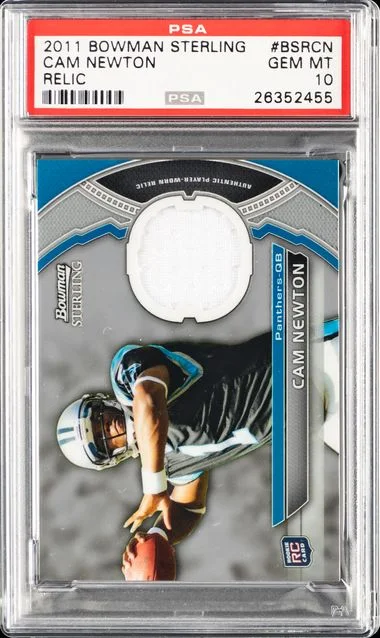2011 Bowman Sterling Cam Newton Relic #BSRCN card image
