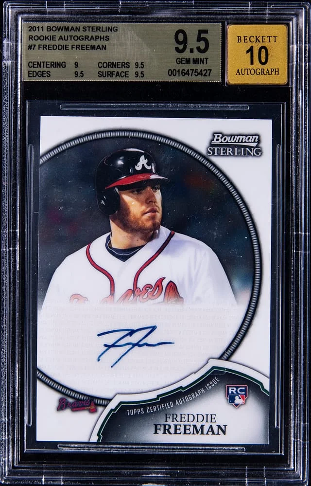 2011 Bowman Sterling Freddie Freeman Autograph #7 card image