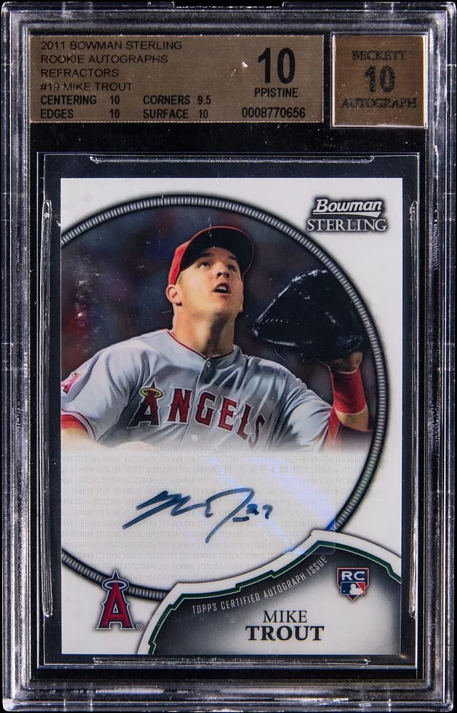 2011 Bowman Sterling Mike Trout Autographs Refractor #19 card image