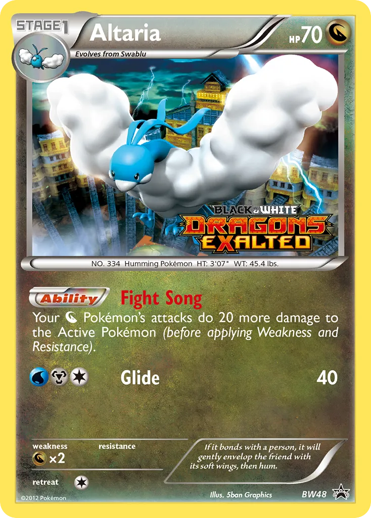 2011 BW Black Star Promos Altaria Promo #BW48 Promo card image