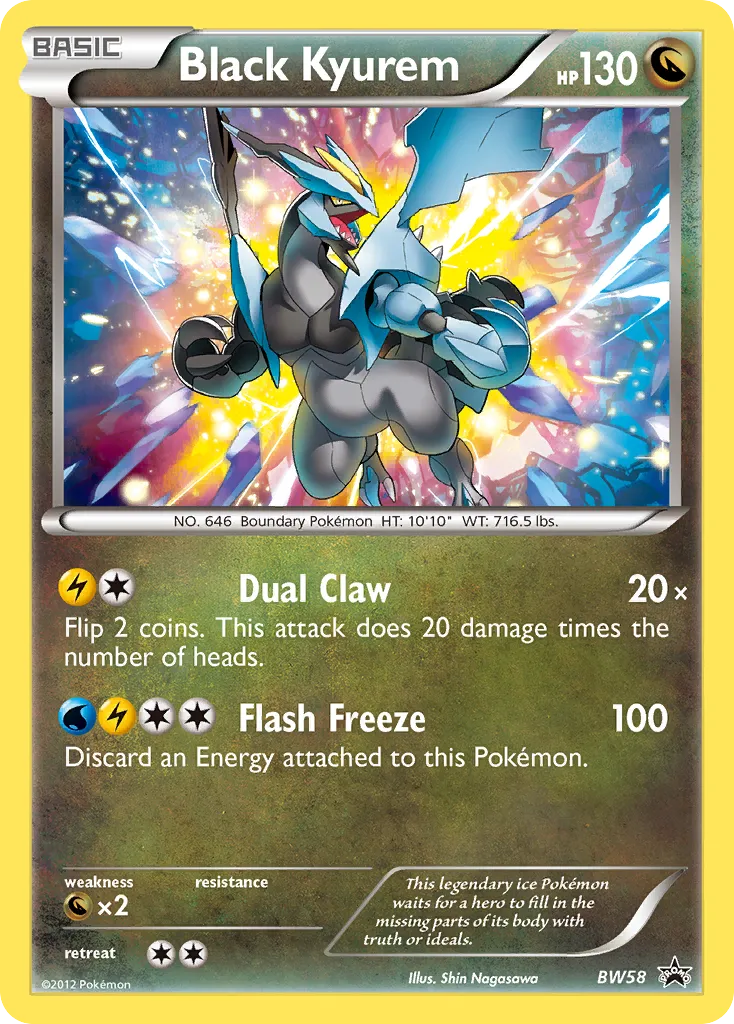 2011 BW Black Star Promos Black Kyurem Promo #BW58 Promo card image