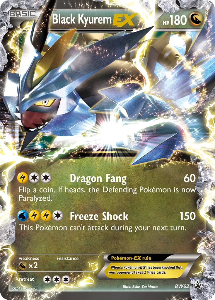 2011 BW Black Star Promos Black Kyurem-EX Promo #BW62 Promo card image