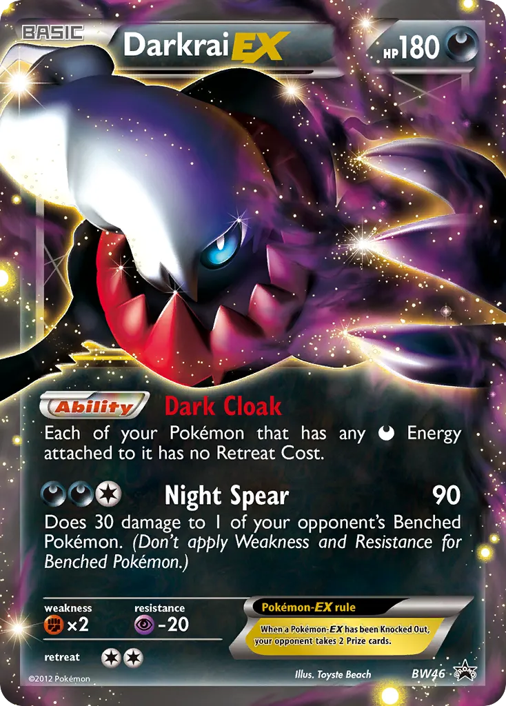 2011 BW Black Star Promos Darkrai-EX Promo #BW46 Promo card image