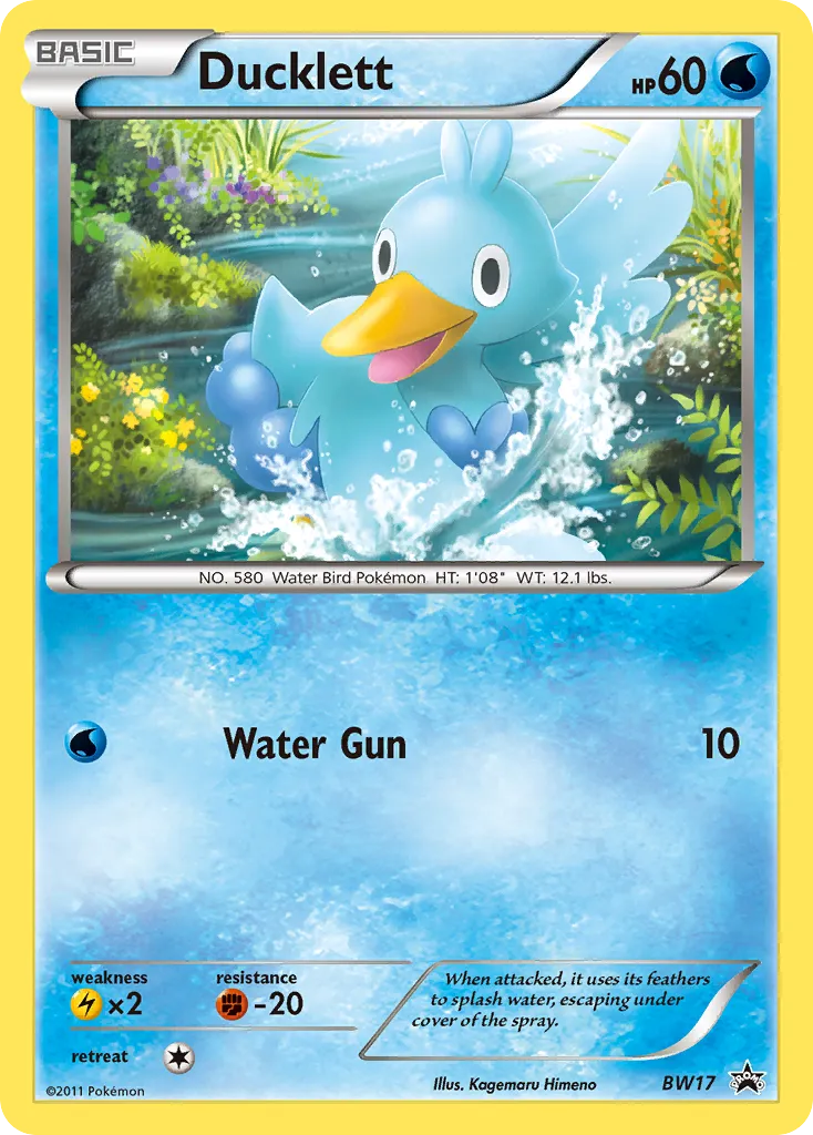 2011 BW Black Star Promos Ducklett Promo #BW17 Promo card image