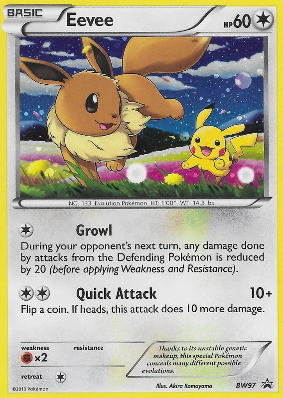 2011 BW Black Star Promos Eevee Promo #BW94 Promo card image