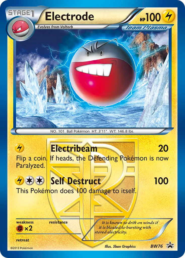 2011 BW Black Star Promos Electrode Promo #BW76 Promo card image