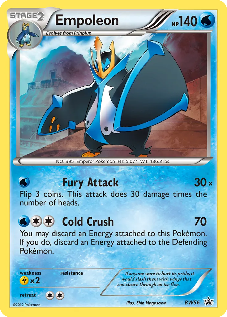 2011 BW Black Star Promos Empoleon Promo #BW56 Promo card image