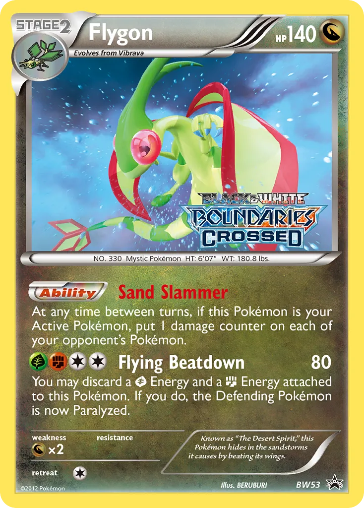 2011 BW Black Star Promos Flygon Promo #BW53 Promo card image