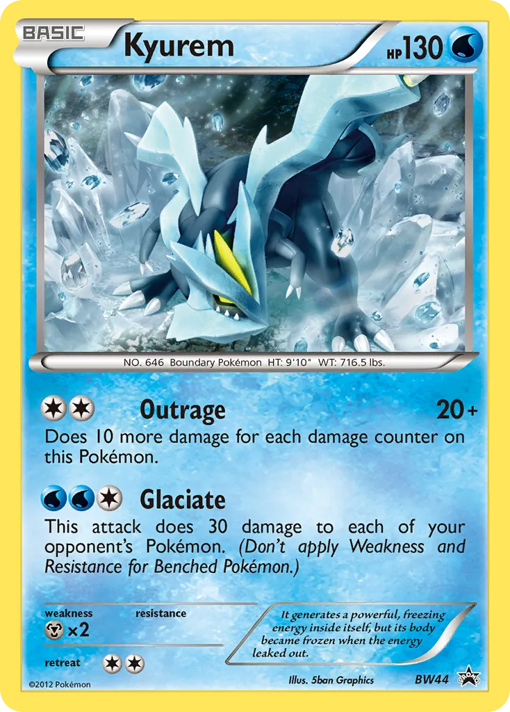 2011 BW Black Star Promos Kyurem Promo #BW44 Promo card image