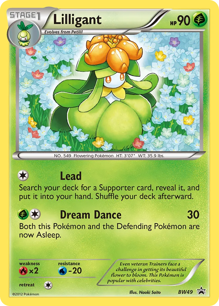 2011 BW Black Star Promos Lilligant Promo #BW49 Promo card image