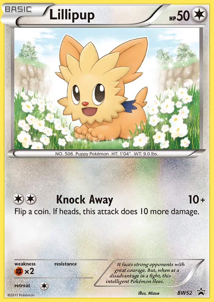 2011 BW Black Star Promos Lillipup Promo #BW52 Promo card image
