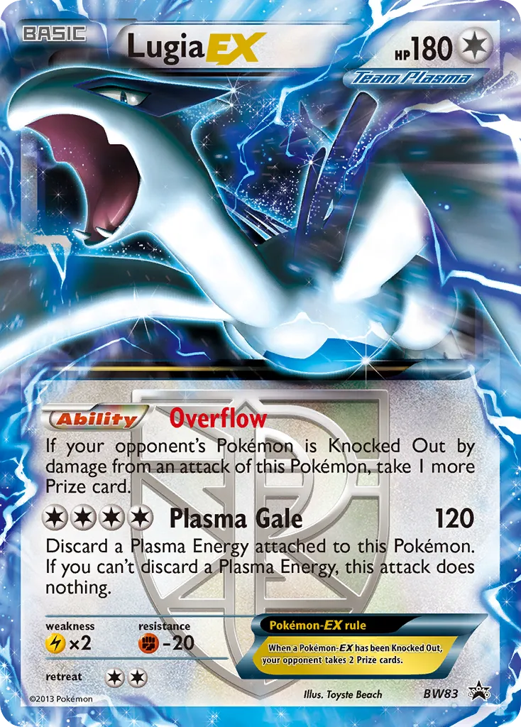 2011 BW Black Star Promos Lugia-EX Promo #BW83 Promo card image