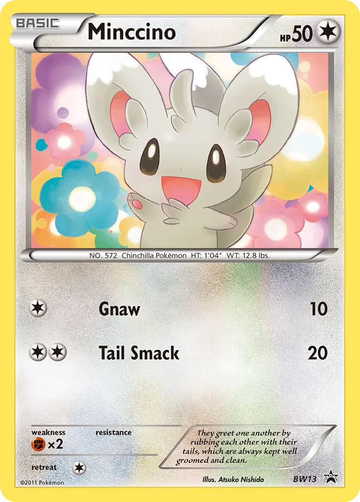 2011 BW Black Star Promos Minccino Promo #BW13 Promo card image