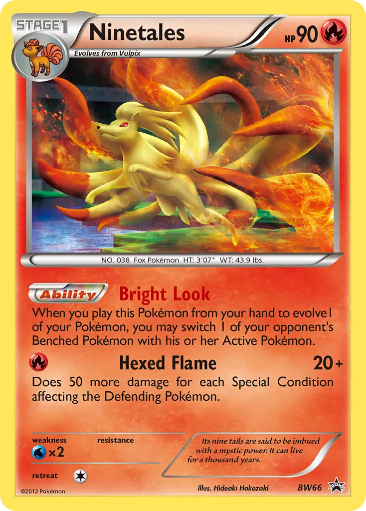 2011 BW Black Star Promos Ninetales Promo #BW66 Promo card image