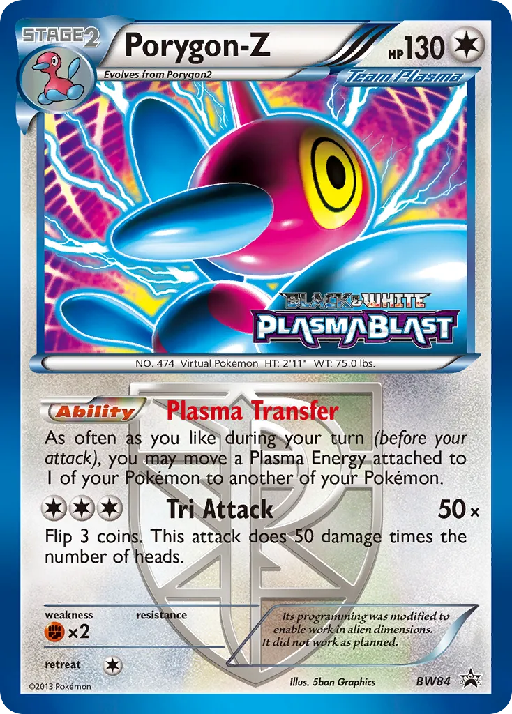 2011 BW Black Star Promos Porygon-Z Promo #BW84 Promo card image