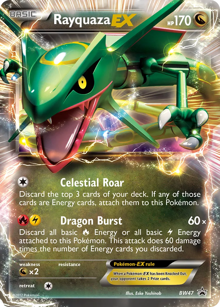2011 BW Black Star Promos Rayquaza-EX Promo #BW47 Promo card image