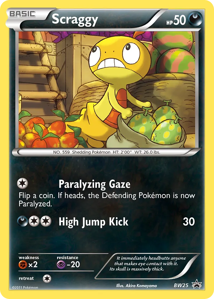 2011 BW Black Star Promos Scraggy Promo #BW25 Promo card image