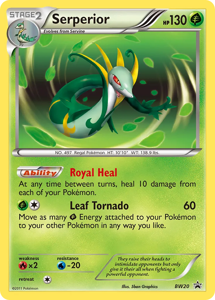 2011 BW Black Star Promos Serperior Promo #BW20 Promo card image