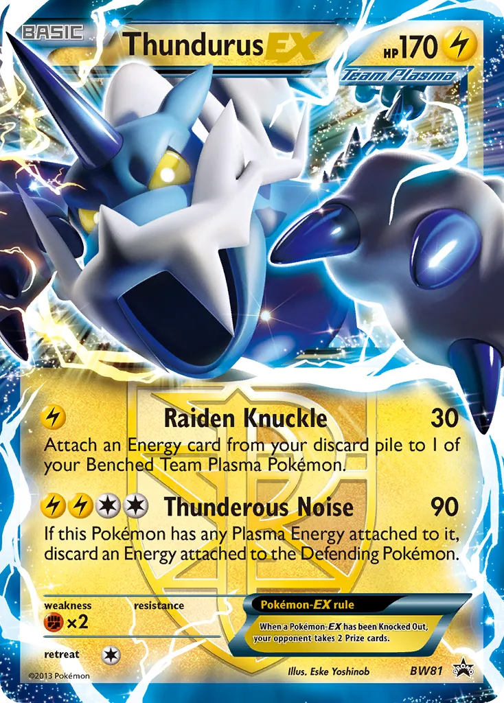 2011 BW Black Star Promos Thundurus-EX #BW81 card image