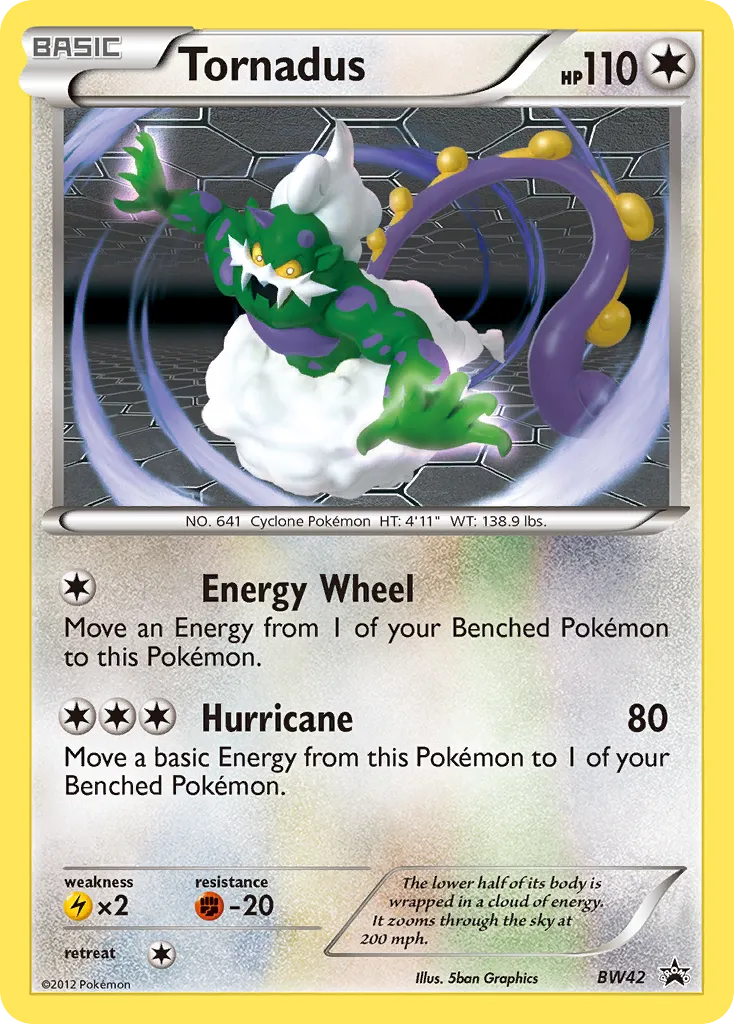 2011 BW Black Star Promos Tornadus #BW42 card image