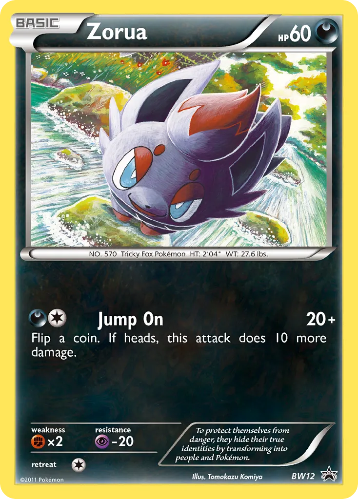 2011 BW Black Star Promos Zorua #BW12 card image
