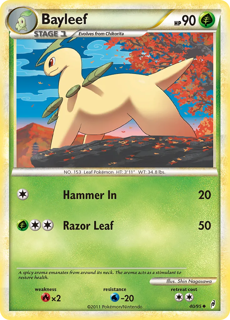 2011 Call of Legends Bayleef #40/95 Uncommon card image
