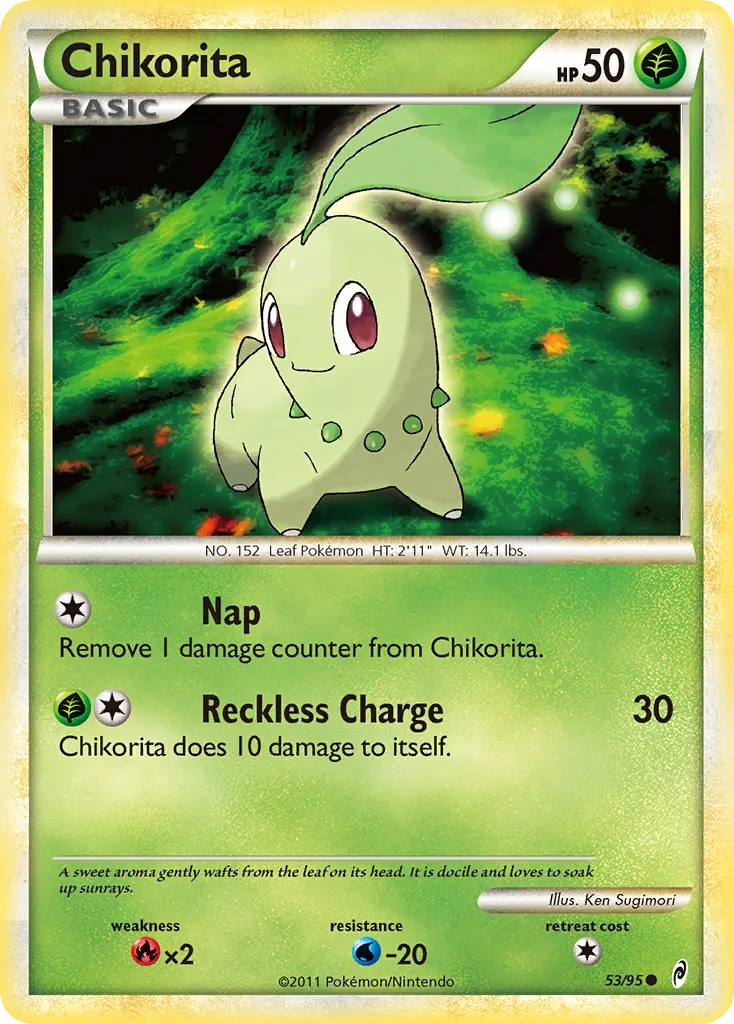 2011 Call of Legends Chikorita Common #53/95 Common card image