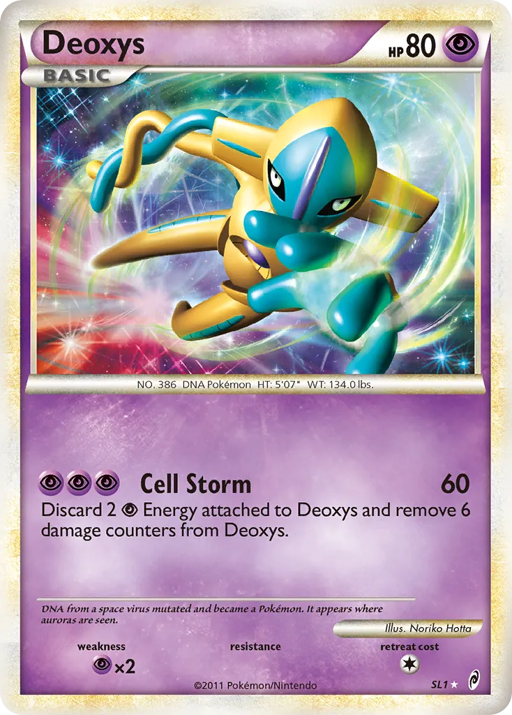 2011 Call of Legends Deoxys #SL1 Rare Holo card image