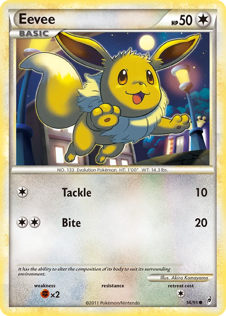 2011 Call of Legends Eevee Common #56/95 Common card image