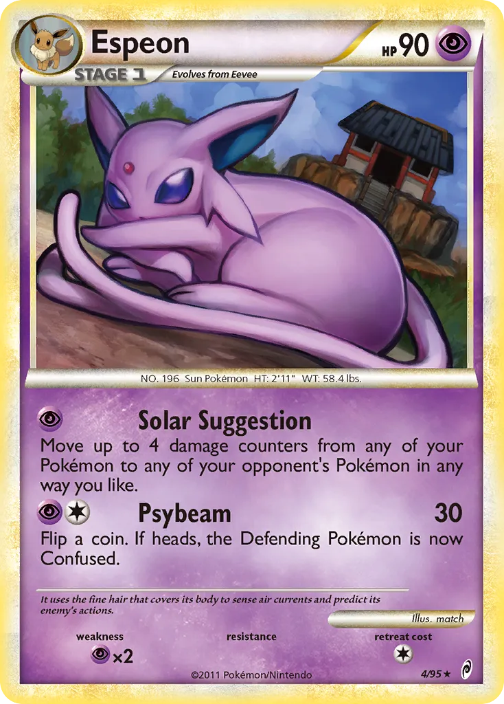 2011 Call of Legends Espeon Rare Holo #04/95 Rare Holo card image