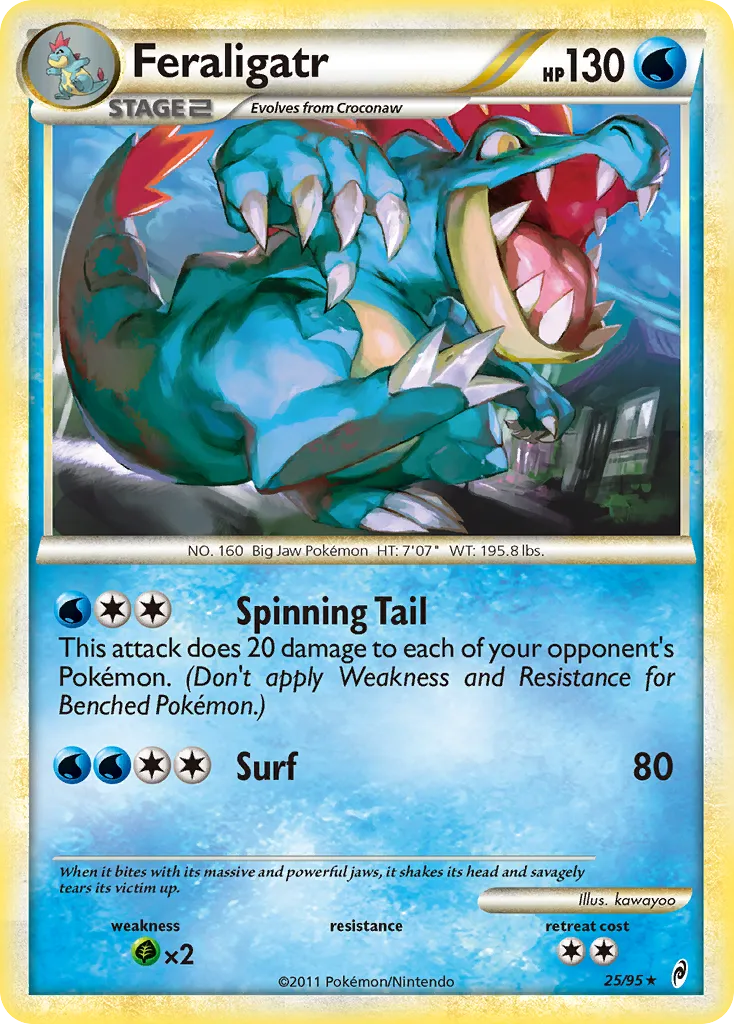 2011 Call of Legends Feraligatr Rare #25/95 Rare card image
