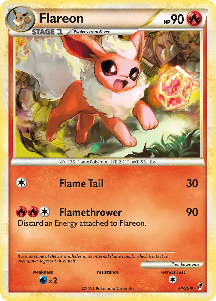 2011 Call of Legends Flareon #44/95 Uncommon card image
