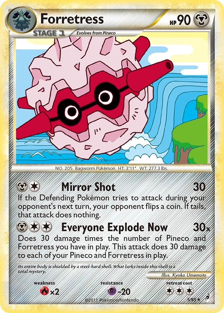 2011 Call of Legends Forretress Rare Holo #05/95 Rare Holo card image