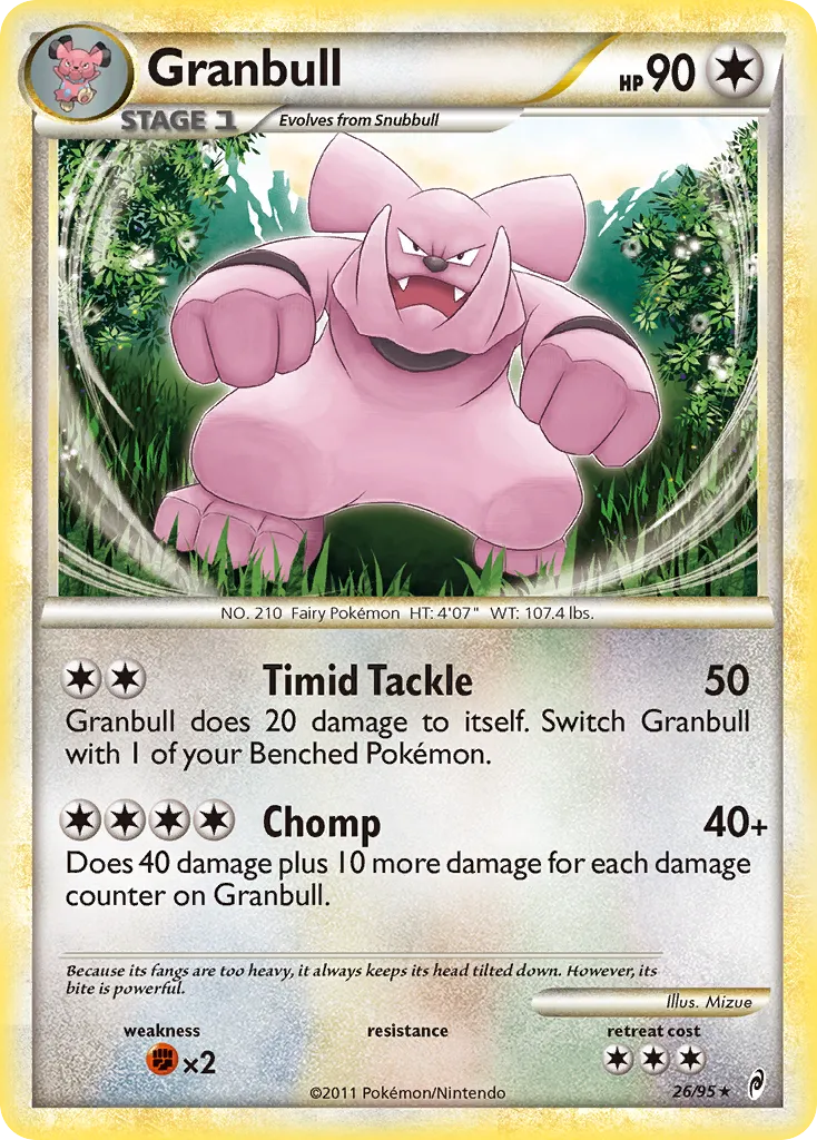2011 Call of Legends Granbull Rare #26/95 Rare card image