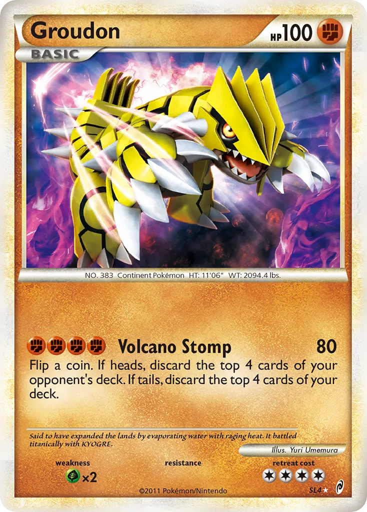 2011 Call of Legends Groudon Rare Holo #06/95 Rare Holo card image