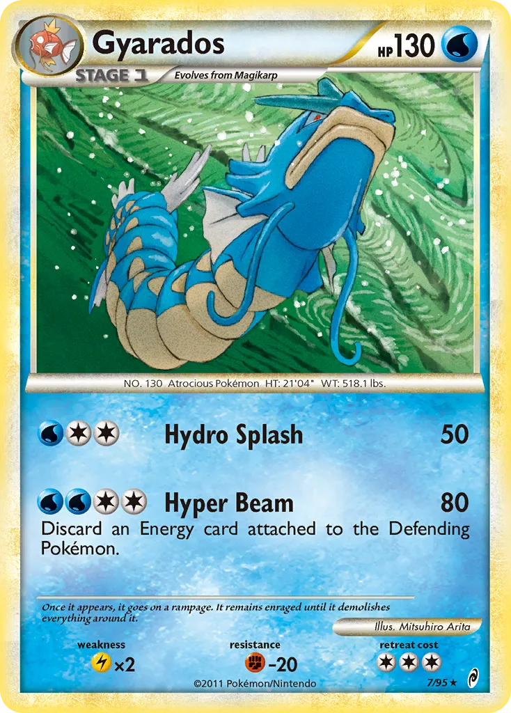2011 Call of Legends Gyarados Rare Holo #07/95 Rare Holo card image