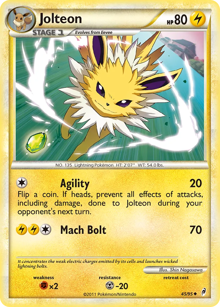 2011 Call of Legends Jolteon #45/95 Uncommon card image