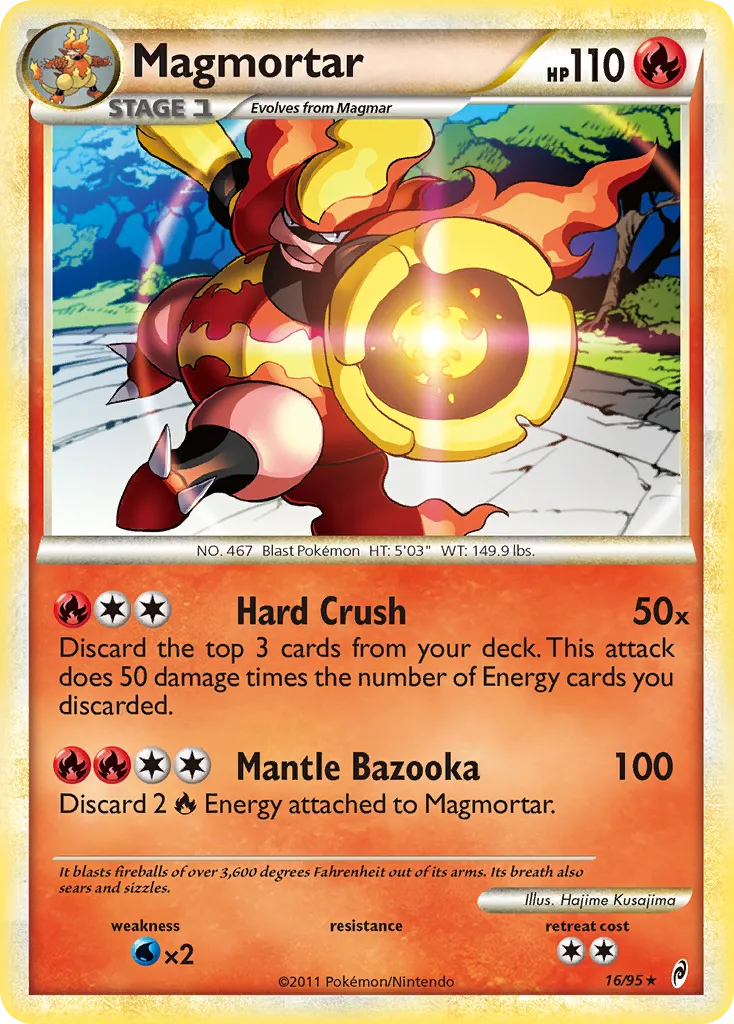 2011 Call of Legends Magmortar Rare Holo #16/95 Rare Holo card image