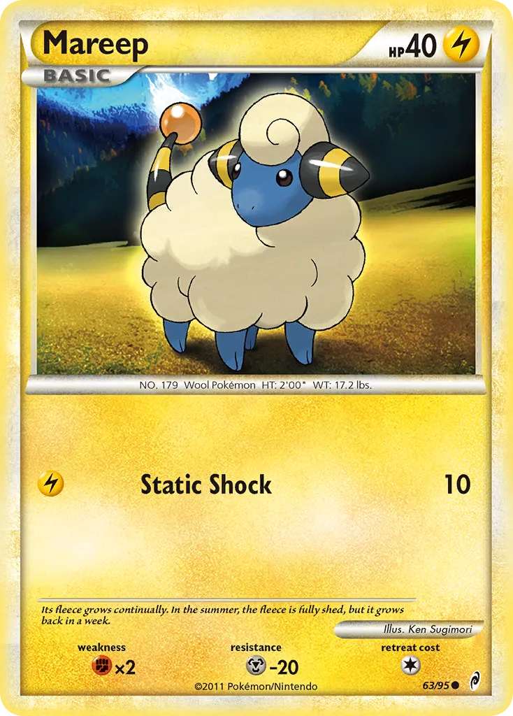 2011 Call of Legends Mareep Common #63/95 Common card image