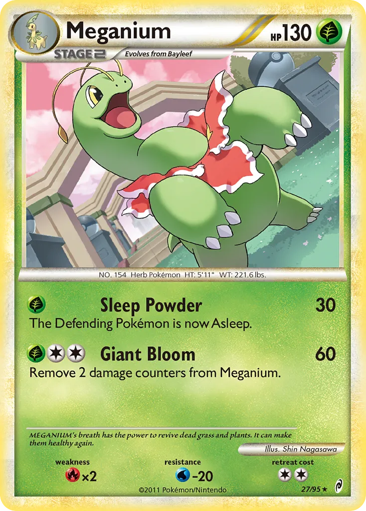 2011 Call of Legends Meganium Rare #27/95 Rare card image