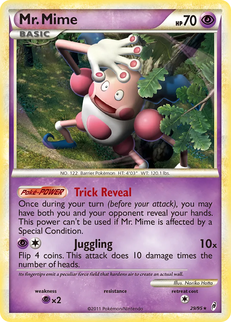 2011 Call of Legends Mr. Mime Rare #29/95 Rare card image