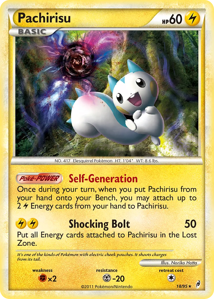 2011 Call of Legends Pachirisu Rare Holo #18/95 Rare Holo card image