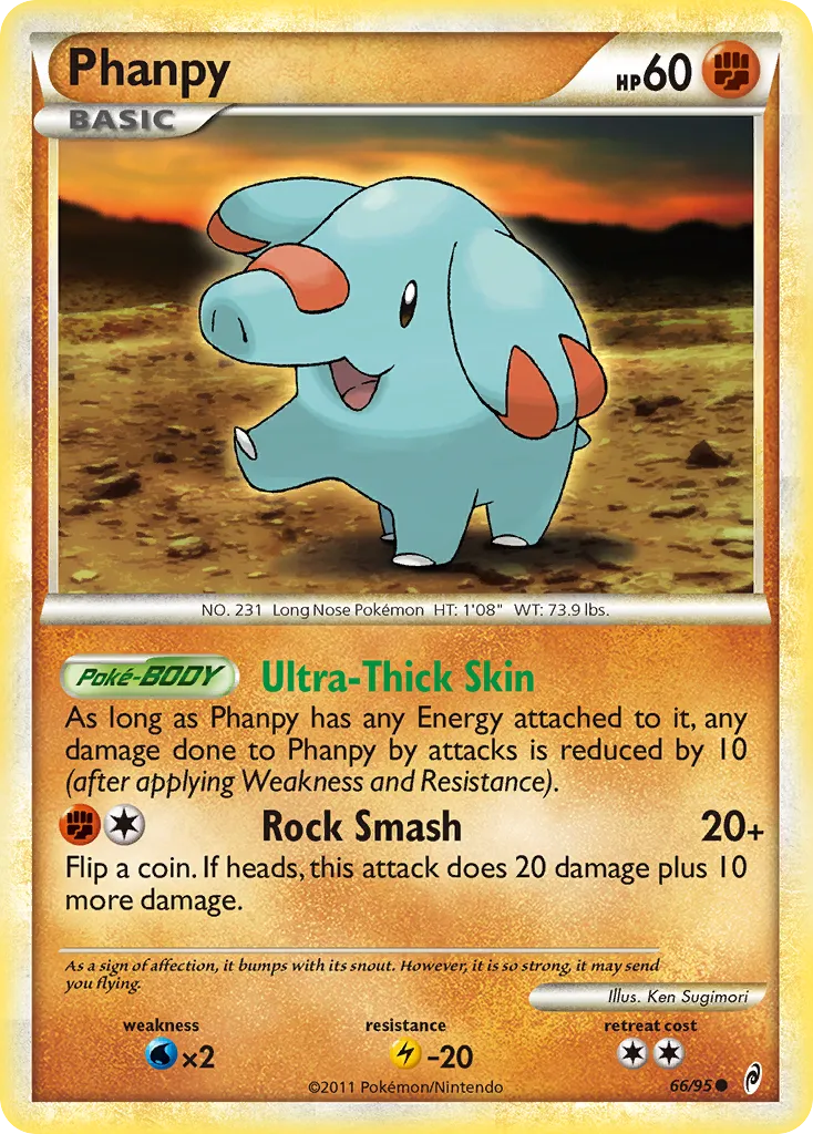2011 Call of Legends Phanpy Common #66/95 Common card image