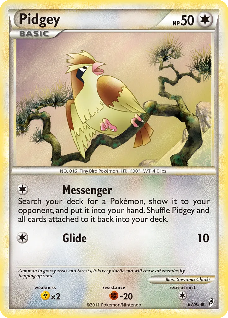 2011 Call of Legends Pidgey Common #67/95 Common card image