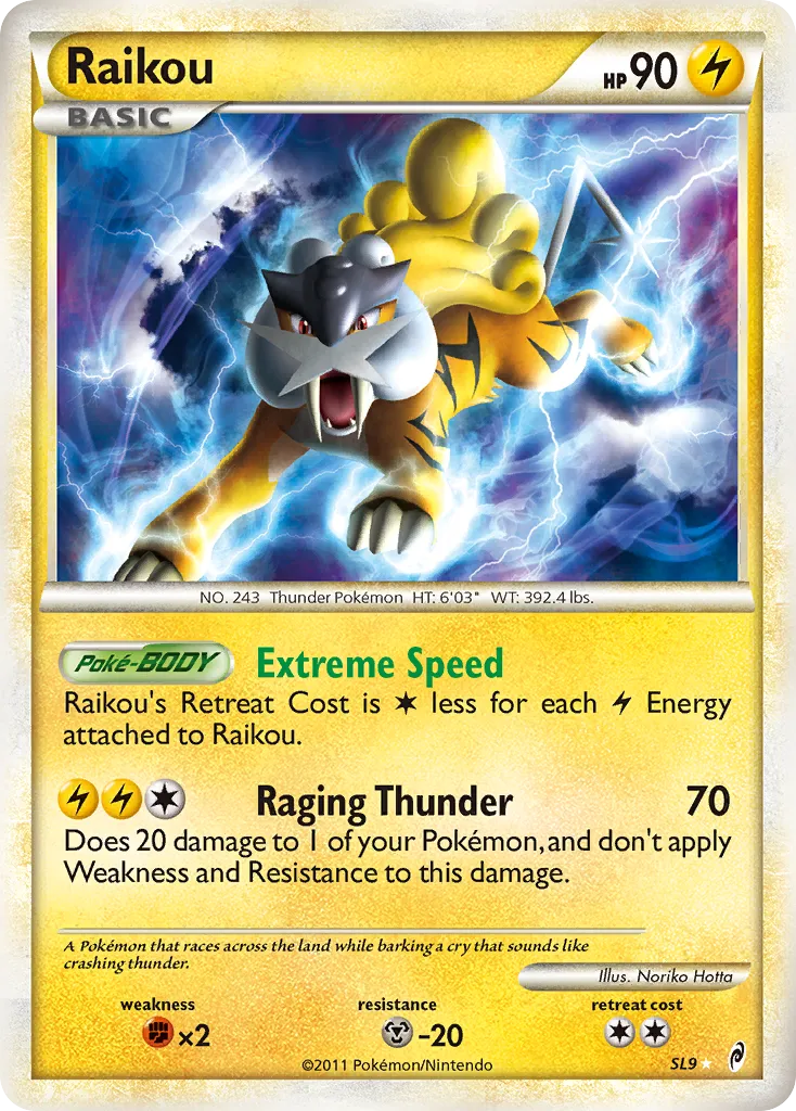 2011 Call of Legends Raikou Rare Holo #SL9 Rare Holo card image