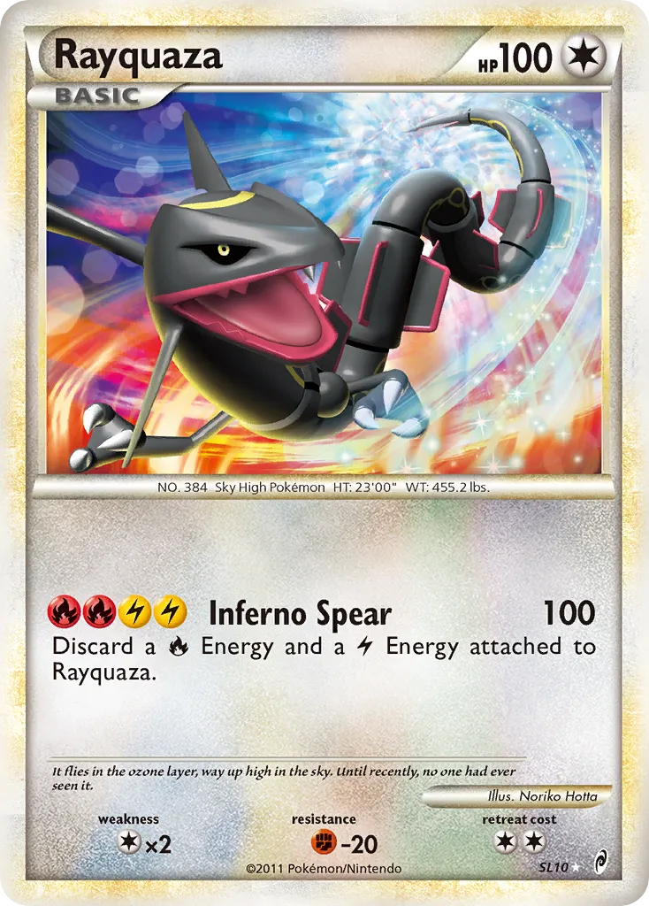 2011 Call of Legends Rayquaza Rare Holo #20/95 Rare Holo card image