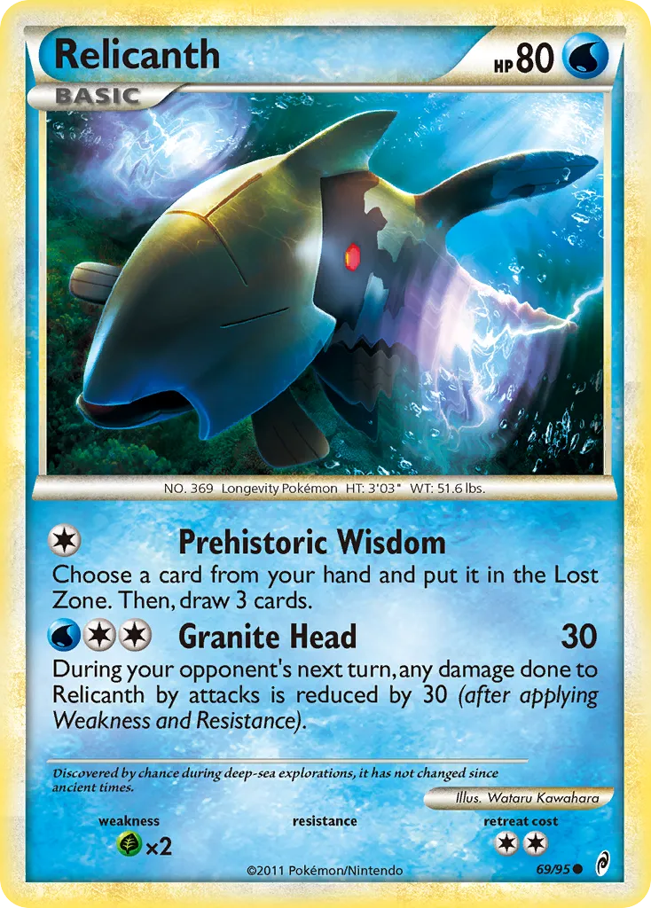 2011 Call of Legends Relicanth Common #69/95 Common card image